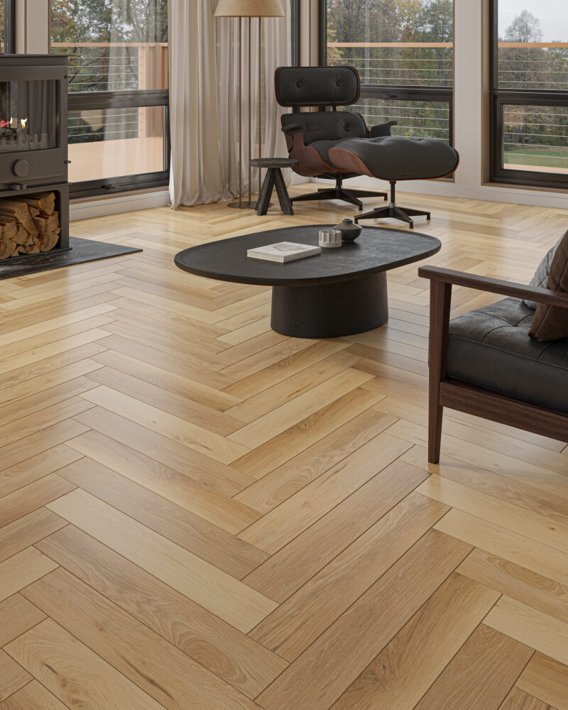 Herringbone Rustic Oak 12mm AC-5 – Floor2Go